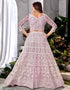 Traditional Designear Party Wear Heavy Net Lehenga Choli Collection Lavender Net Lehenga Choli Back View
